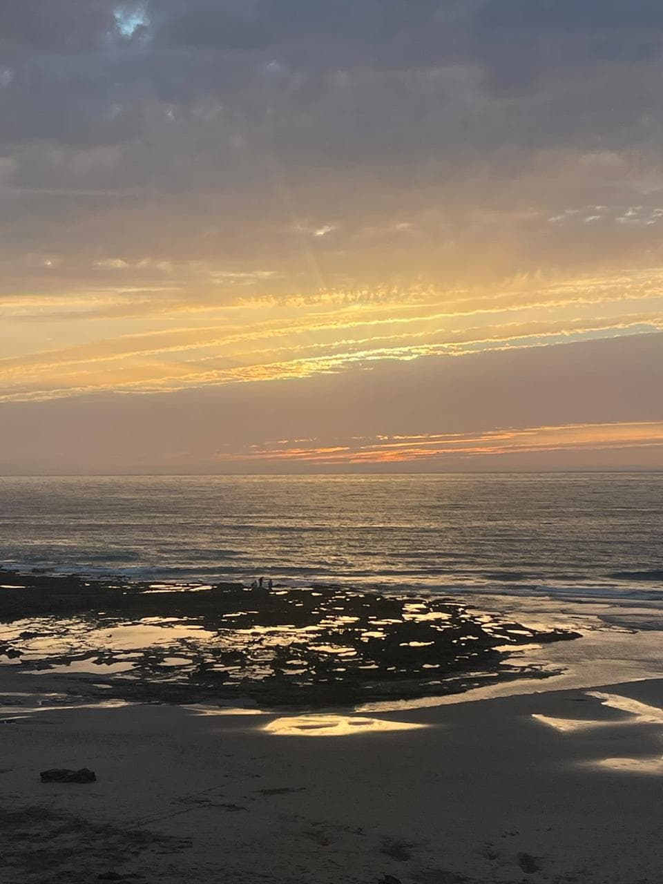 Evening glow over the water after a surf day